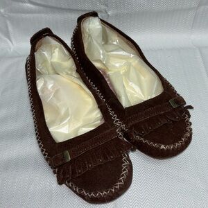 Vintage peace moccasin slip on shoes